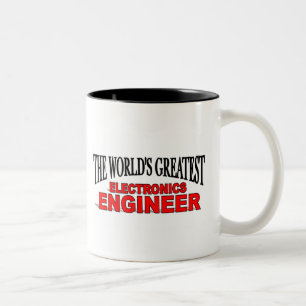 Caneca De Café Em Dois Tons O grande engenheiro electrónico do mundo