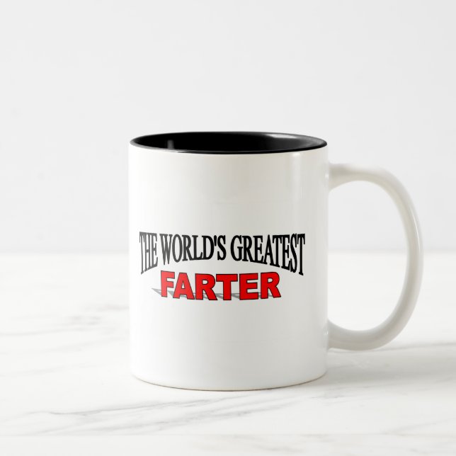 Caneca De Café Em Dois Tons O grande Farter do mundo (Direita)