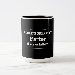 Caneca De Café Em Dois Tons O grande Farter do mundo