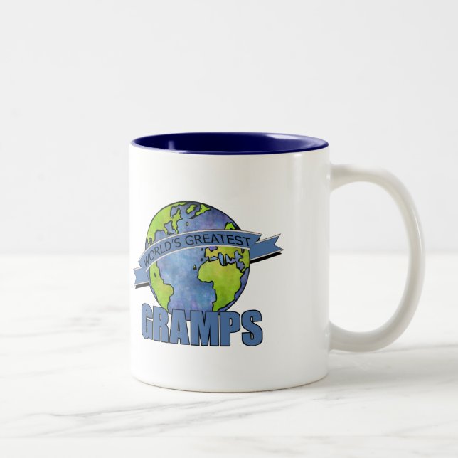 Caneca De Café Em Dois Tons O grande Gramps do mundo (Direita)