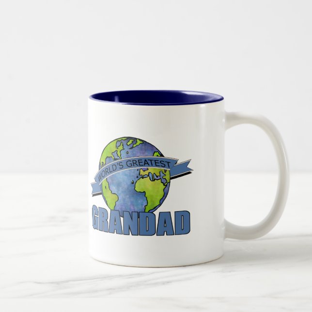 Caneca De Café Em Dois Tons O grande Grandad do mundo (Direita)