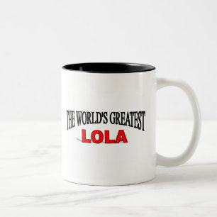 Caneca De Café Em Dois Tons O grande Lola do mundo