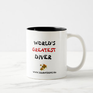 CANECA DE CAFÉ EM DOIS TONS O GRANDE MERGULHADOR DOS MUNDOS