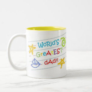 Caneca De Café Em Dois Tons O grande pai do mundo!
