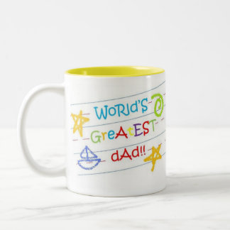 Caneca De Café Em Dois Tons O grande pai do mundo!