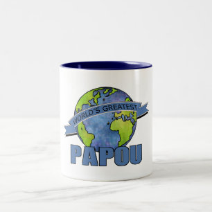 Caneca De Café Em Dois Tons O grande Papou do mundo