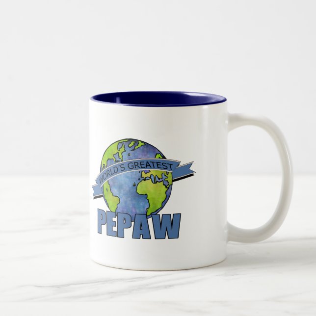 Caneca De Café Em Dois Tons O grande Pepaw do mundo (Direita)