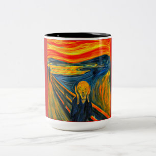 Caneca De Café Em Dois Tons O Gritar, FIne Art de Munch,