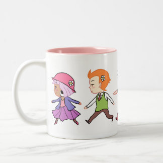 Caneca De Café Em Dois Tons O grupo da flor