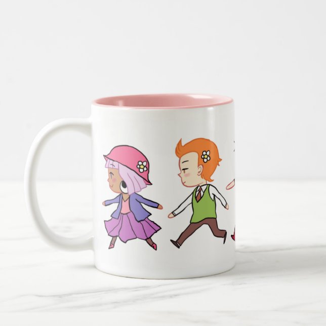 Caneca De Café Em Dois Tons O grupo da flor (Esquerda)