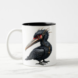 Caneca De Café Em Dois Tons O Guardião do Portal – Ave de Fantasia