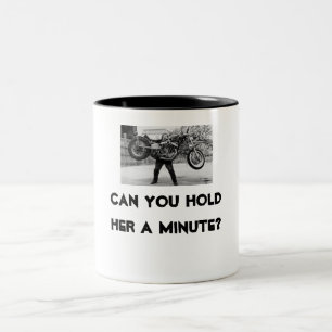Caneca De Café Em Dois Tons o harley/pode você guardará-la um minuto?