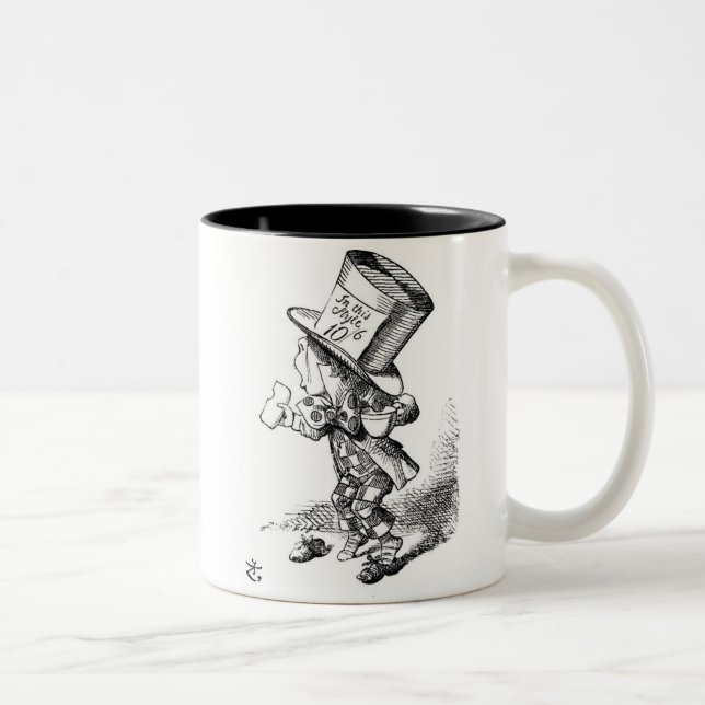 Caneca De Café Em Dois Tons O Hatter louco (Direita)
