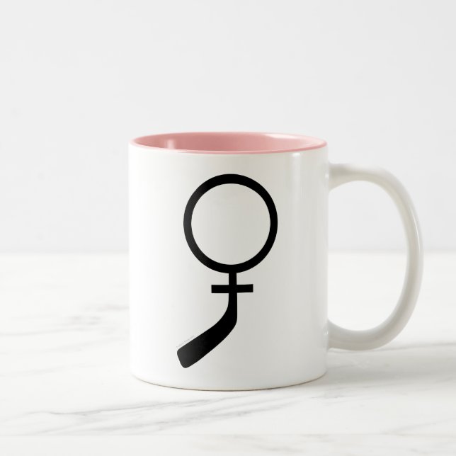 Caneca De Café Em Dois Tons O hóquei das mulheres (Direita)