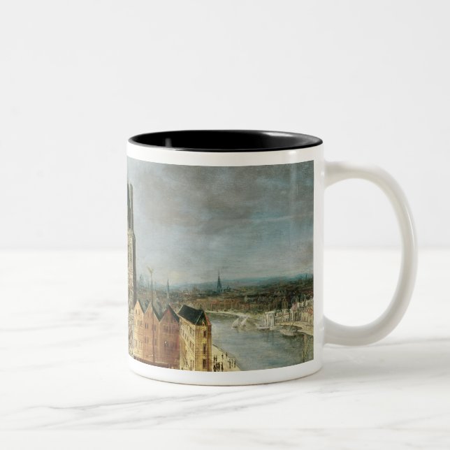 Caneca De Café Em Dois Tons O hotel de Ville, Lugar de Greve (Direita)