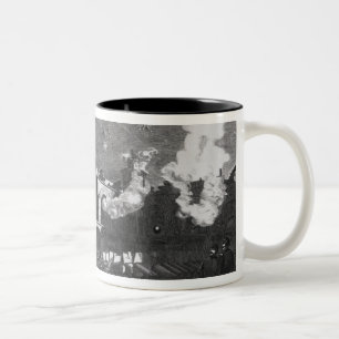 Caneca De Café Em Dois Tons O interior do forte Sumter durante