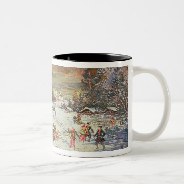 Caneca De Café Em Dois Tons O inverno do russo, 1900-10 (Direita)