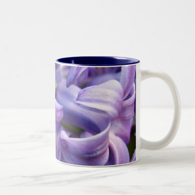 Caneca De Café Em Dois Tons O jacinto floresce o copo de café (Direita)