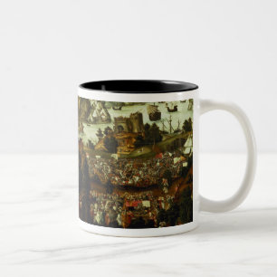 Caneca De Café Em Dois Tons O julgamento de Paris e da guerra Trojan, 1540