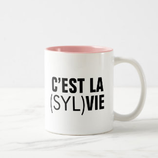 Caneca De Café Em Dois Tons O la de C'est (Syl) Vie - o la de C'est Vie