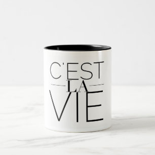 Caneca De Café Em Dois Tons O La de C'est Vie
