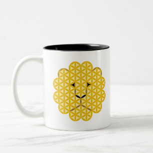 Caneca De Café Em Dois Tons O Leão da Vida - Animais Sagrados, 08