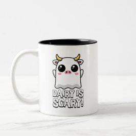 Caneca De Café Em Dois Tons O Leite É Assustador! Galinha Lactose Ghost Cow Pu
