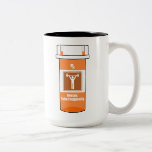 Caneca De Café Em Dois Tons O Levantamento de Peso é Minha Droga