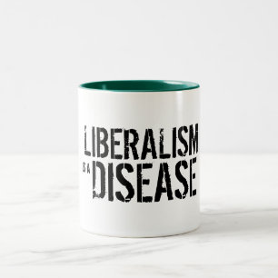 Caneca De Café Em Dois Tons O LIBERALISMO é uma DOENÇA
