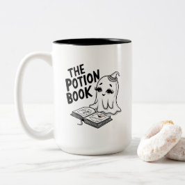 Caneca De Café Em Dois Tons O Livro Da Poção Para O Halloween