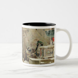Caneca De Café Em Dois Tons O lobo de Gubbio, 1877