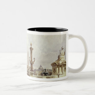 Caneca De Café Em Dois Tons O lugar de la Concorde, c.1837