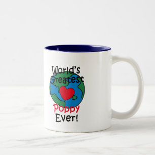 Caneca De Café Em Dois Tons O Maior Coração de Papoula do Mundo