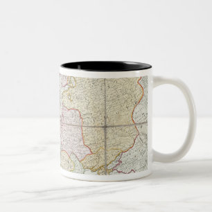 Caneca De Café Em Dois Tons O mapa novo de Wallis de Europa