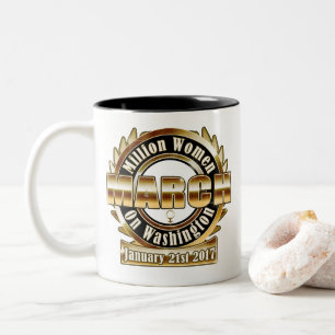 Caneca De Café Em Dois Tons O março de milhão mulheres no ouro preto de