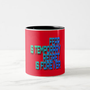 Caneca De Café Em Dois Tons o medo é temporário