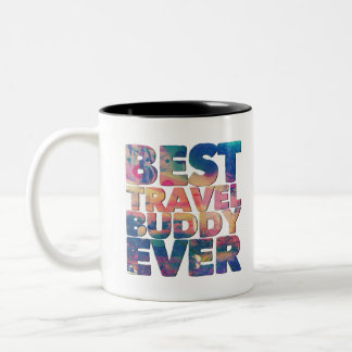 Caneca De Café Em Dois Tons O melhor amigo viagem de todos os tempos presente 