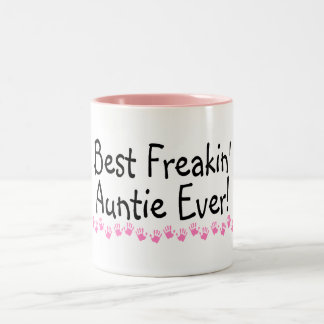 Caneca De Café Em Dois Tons O melhor Auntie Cada de Freakin