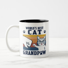 Caneca De Café Em Dois Tons O Melhor Avô Gato do Mundo