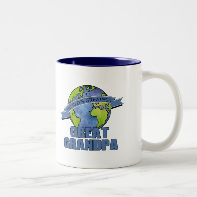 Caneca De Café Em Dois Tons O Melhor Bisavô do Mundo (Direita)