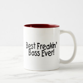 Caneca De Café Em Dois Tons O melhor chefe de Freakin nunca
