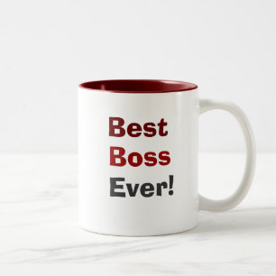 Caneca De Café Em Dois Tons O melhor chefe nunca!