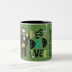 Caneca De Café Em Dois Tons O MELHOR costume personalizado do PAI NUNCA dia