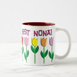 Caneca De Café Em Dois Tons O melhor design das tulipas dos Nona