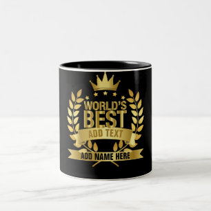 Caneca De Café Em Dois Tons O Melhor do Mundo Qualquer Um Preto e Dourado 5 Es