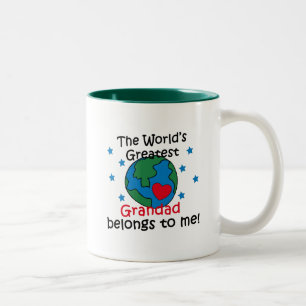 Caneca De Café Em Dois Tons O melhor Grandad pertence-me
