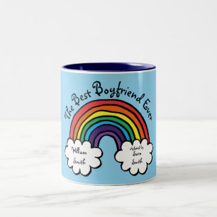 Caneca De Café Em Dois Tons O Melhor Namorado de Todos os Tempos Arco-íris