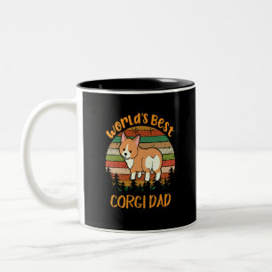 Caneca De Café Em Dois Tons O melhor Pai Corgi do mundo