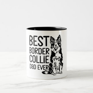 Caneca De Café Em Dois Tons O Melhor Pai De Collie De Borda Corta De Todos Os 