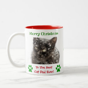 Caneca De Café Em Dois Tons O Melhor Pai De Gato De Natal Já Fez Foto